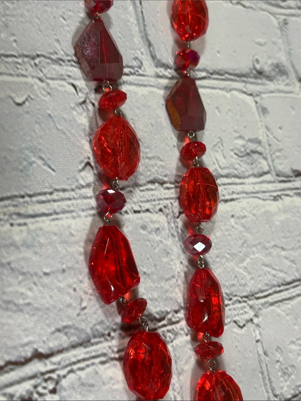 Red Costume Crystal Jewelry Necklace